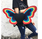 Japanese and Korean new heart-shaped creative beautiful butterfly design 2 color backpack female
