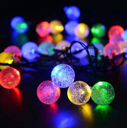 20/30 pcs 5/6.5 m crystal solar power of the led lamp string lights christmas lights solar garden outdoor decoration for christmas