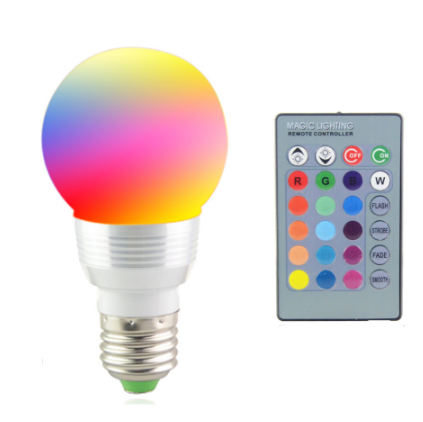 Bombilla De Control Remoto De Siete Colores Con Control Remoto