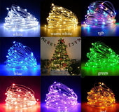 Christmas Light Led Outdoor Battery USB Powered 2m 5m10m String Lights Cooper Wire Garland Wedding Party Decoration Fairy Lights