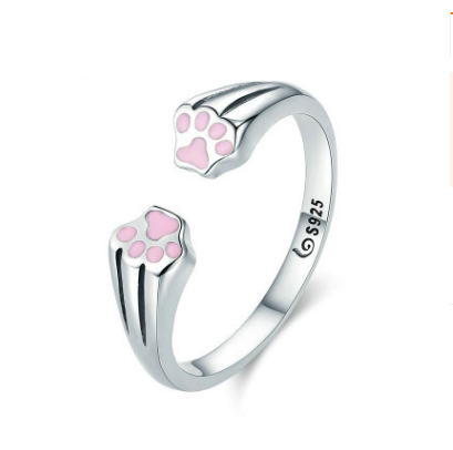 Anillo Huella Perro Plata 925