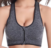 Top bra con zipper