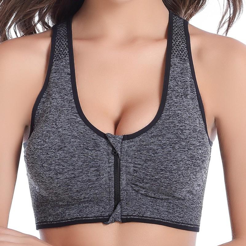 Top bra con zipper
