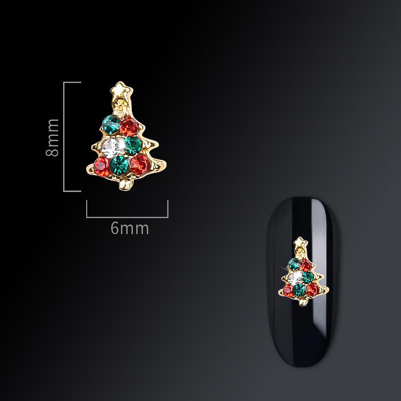 Christmas nail jewelry nail drill