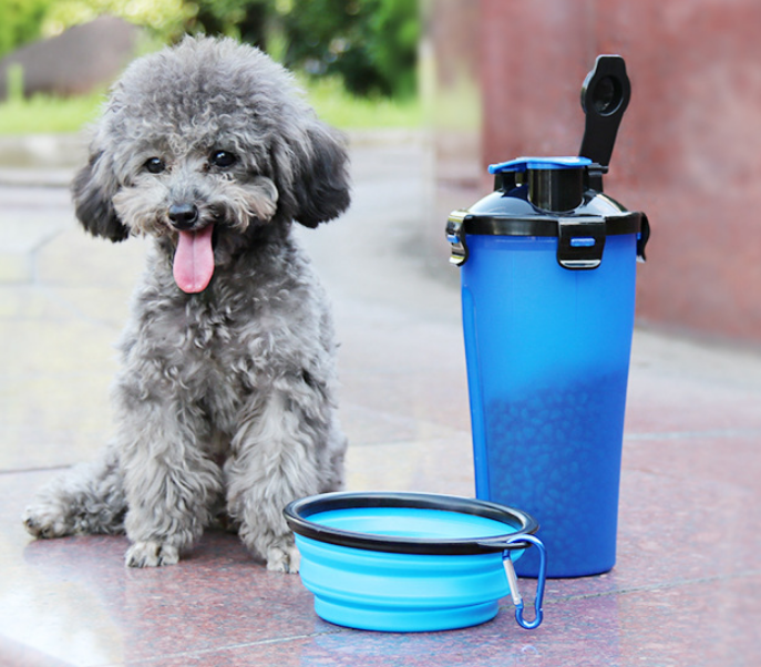 Agua Y Croquetas Portátil Para Pasear Perro