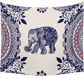 Patterned Bohemian Elephant Tapestry