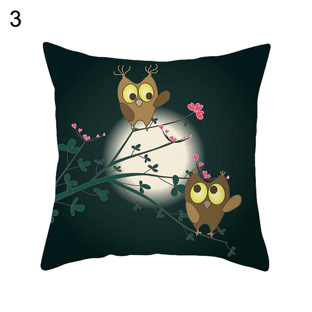 Owl animal pillowcase cushion cover