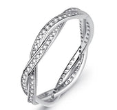 Incrustación de diamantes imitación 925