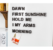 Letter refrigerator stickers creative children's English early education magnet stickers Nordic wall decoration black magnetic stickers