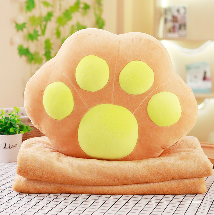 Cute Pillow Pillow Air Conditioning Blanket Three-in-One Office Napping Blanket Coral Velvet Car Cushion Lumbar