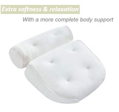 6 suction cups bath pillow 3D net bathtub pillow