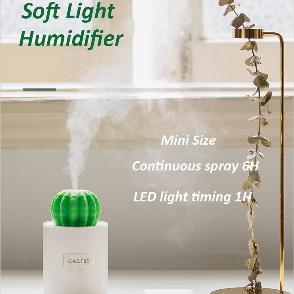 Illuminated cactus ball humidifier