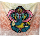 Light Mosaic Hindi Elephant Tapestry