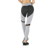 Ass heart mesh stitching sports yoga leggings
