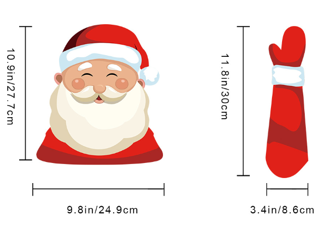 Christmas windshield stickers Santa Claus nice window stickers car wiper sticker featured gift