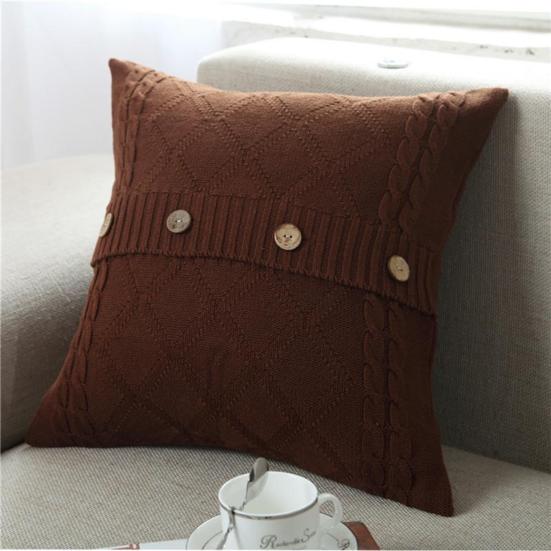 Cotton knitted car pillowcase