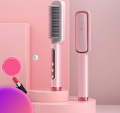Anti-scalding Hair Straightener Brush Ceramic Hair Curler Heated Electric Smart Brush Hair Straightener