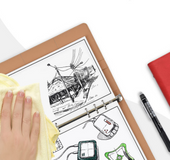 Elfinbook X leather surface App backup management smart paper notebook repeatable writing painting handwriting