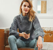 Autumn and winter  round neck loose sweater