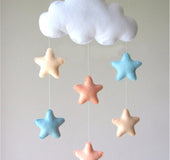 Nordic star cloud DIY hanging wall decorations baby bedroom photography accessories christmas best decor gift baby Mobile hanger ornament