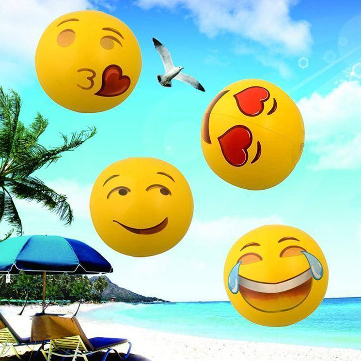 Inflatable smiley ball pvc inflatable beach ball fun expression ball