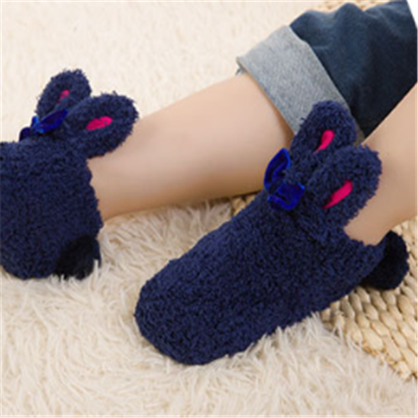 Coral velvet socks