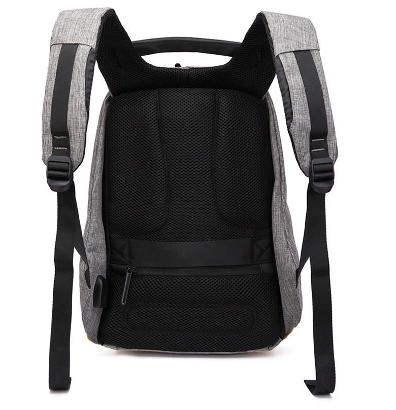 Ozuko new Oxford cloth backpack, fashion casual computer backpack, male creative USB rechargeable anti-theft Backpack