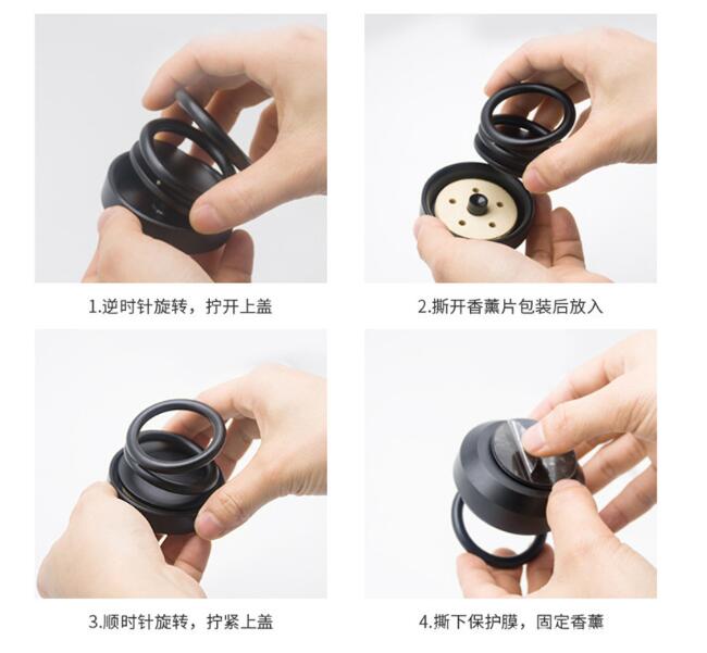 Suspension double ring rotating aromatherapy