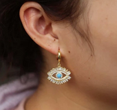 Evil eye earrings
