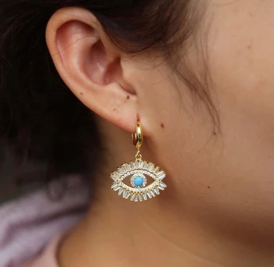 Evil eye earrings