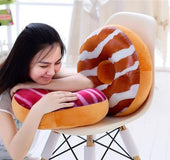 Creative donut cushion pillow cushion cushion bedding bottom hole plush toy factory wholesale