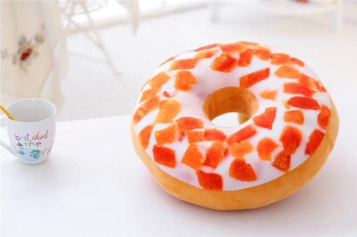Creative donut cushion pillow cushion cushion bedding bottom hole plush toy factory wholesale