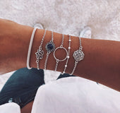 Pulsera set 6 hojas de flor loto