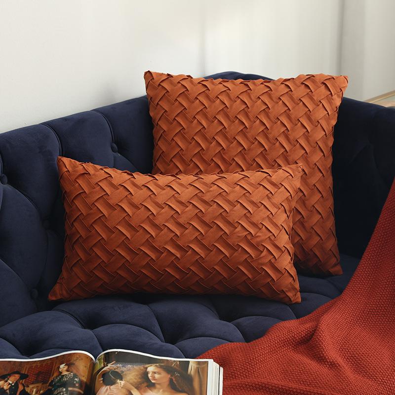 Buckskin woven cushion cover