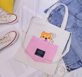 Creative student canvas bag