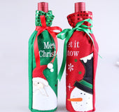 Christmas Ornament wine bottle set Christmas decorations red wine gift gift bag