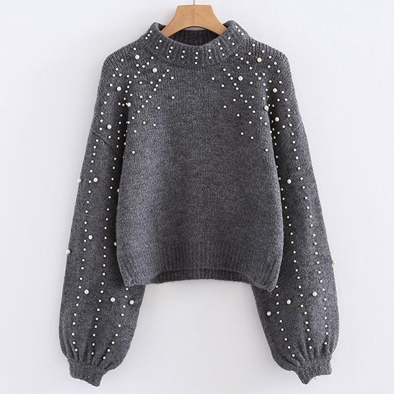 Autumn and winter  round neck loose sweater