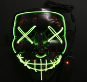 Halloween Cold Light Ghost Step Dance Clothes Glow Mask LED Flash Ghost Face Adult Fluorescent Dance Mask
