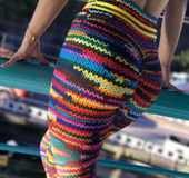 European and American hot selling new sweater knitting simulation printing Yoga Pants warped buttocks sports underpants wholesale women wholesale