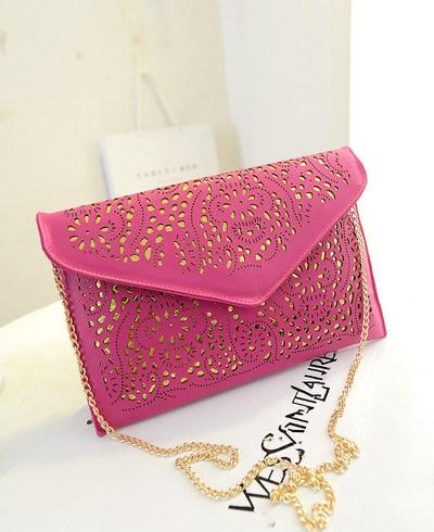 Hollow Out Chain Shoulder Crossbody Hand Bag