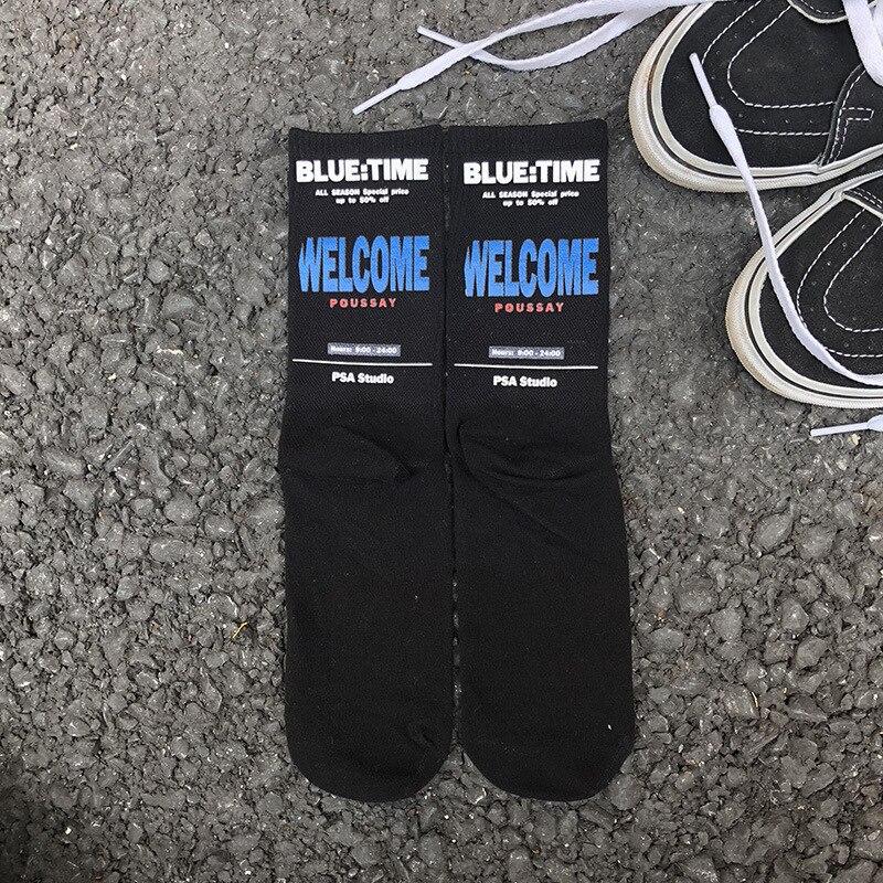 Korean letter men and women trend couple socks