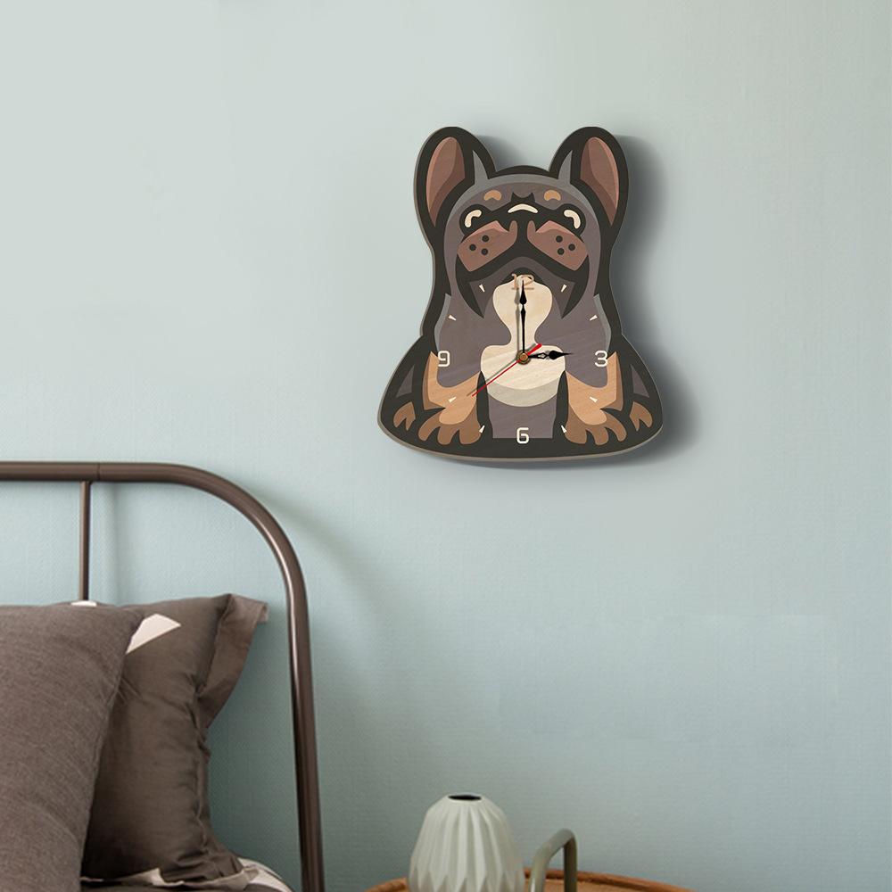 Wood creative digital printing wall clock