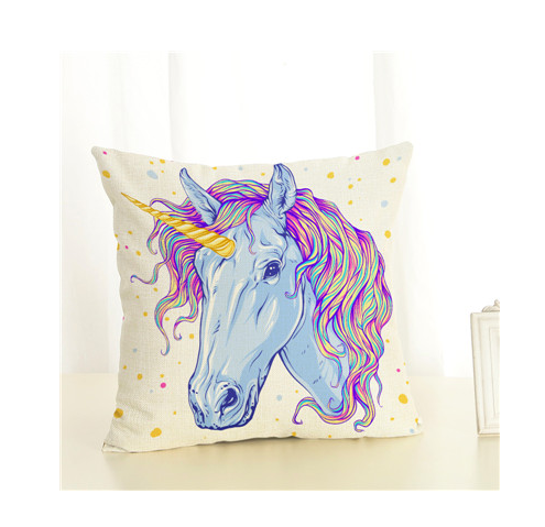 Fashion Pillow Cover Unicorn Pillow Case Cojins / Almofadas 45 Inches x 45 Cm Square Valentines Day Gift Handmade 3D Cushions