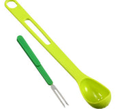 Canned spoons Creative kitchen 2-in-1 long handle colander Fruit fork set