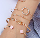 círculo diamante flecha pulsera