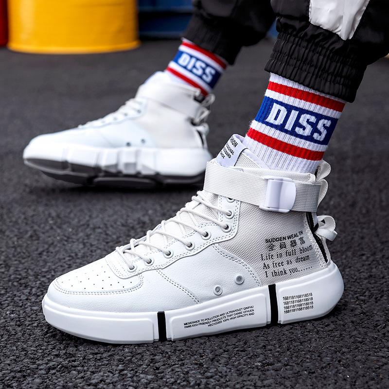Spring and summer wholesale men's shoes ins student trend 45 yards casual platform high shoes men's running shoes personality