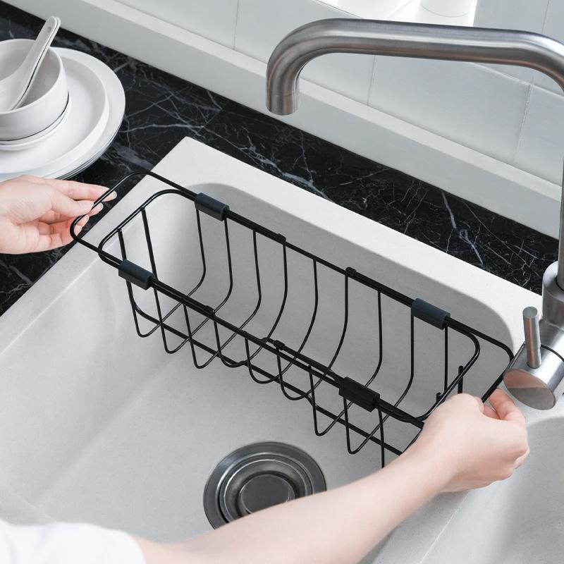 Kitchen sink drain rack