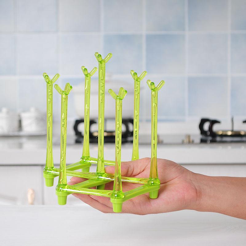Creative stretch multi-displacement cup holder plastic cup holder glass cup storage rack upside down