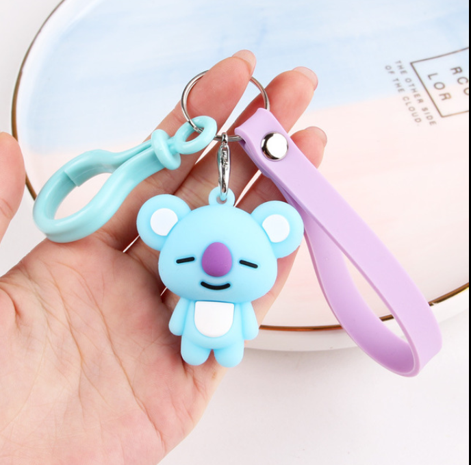Keychain creative cute schoolbag car pendant gift