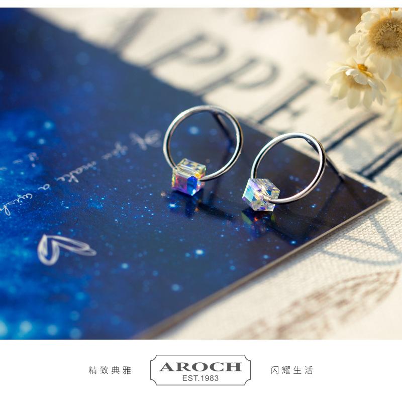 S925 silver earrings female